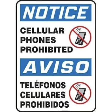 Accuform BILINGUAL OSHA NOTICE Safety Sign CELL SBMRFQ826XT